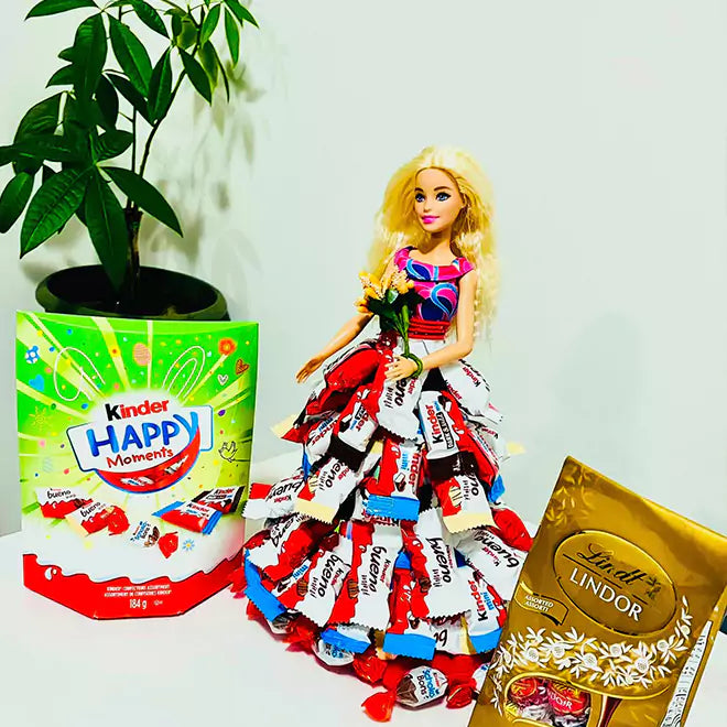 Barbie Adorned with Chocolate Gift Box
