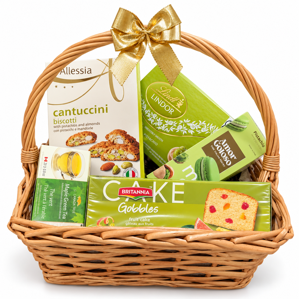Pistachio & Tea Treats Gift Basket
