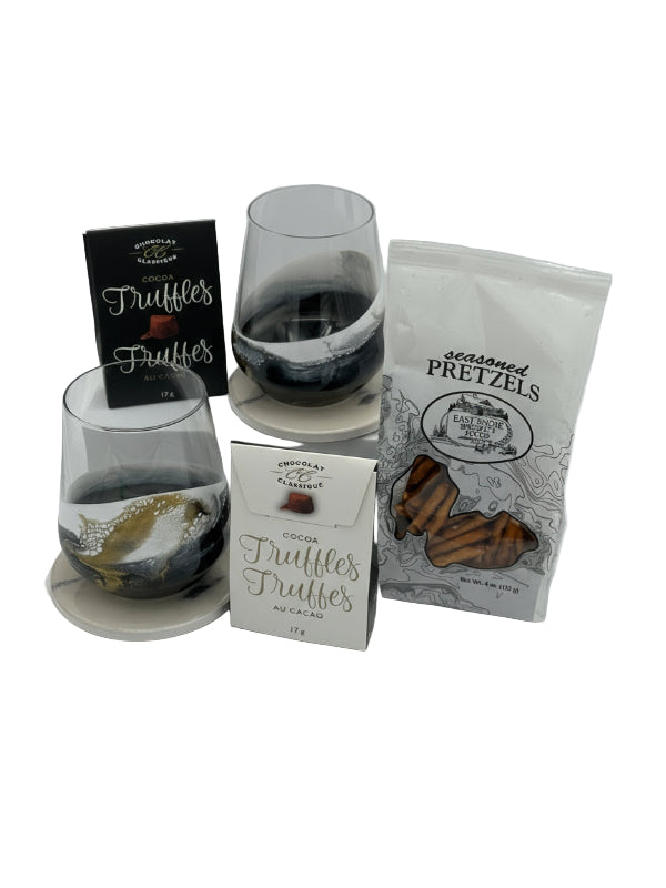 Luxury Glass & Treats Gift Set