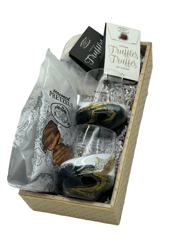 Luxury Glass & Treats Gift Set